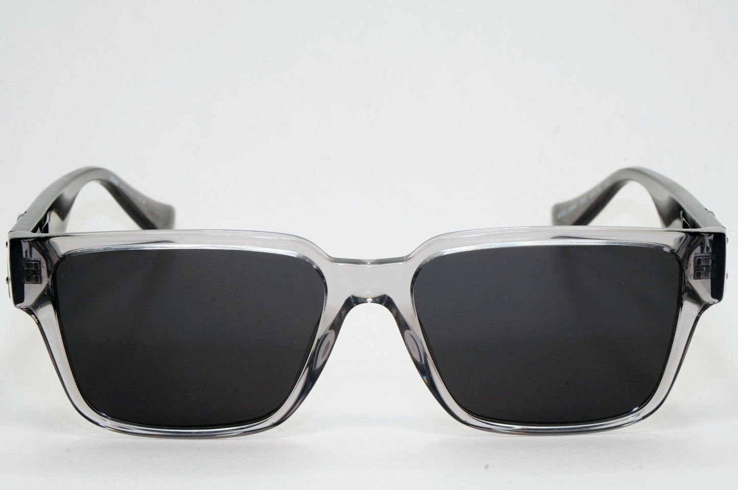 Versace Sunglasses Black Grey Transparent Square Medusa MOD VE 3346 593 55mm