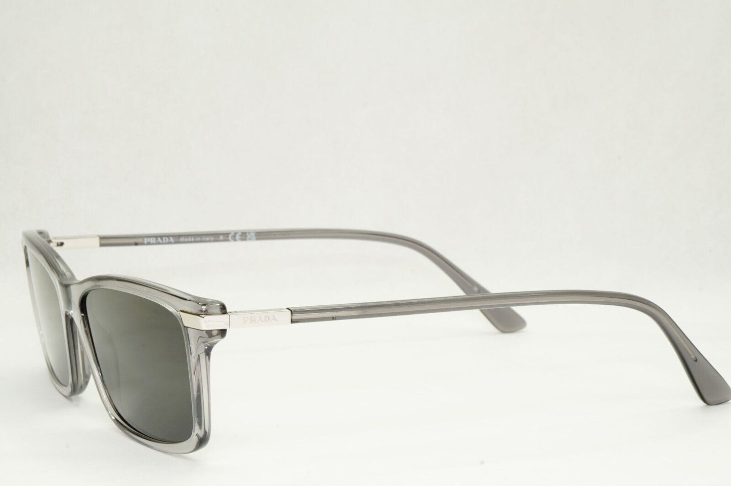 Prada Sunglasses Black Grey Transparent Crystal PR03YV VPR 03Y 08U-1O1 56mm