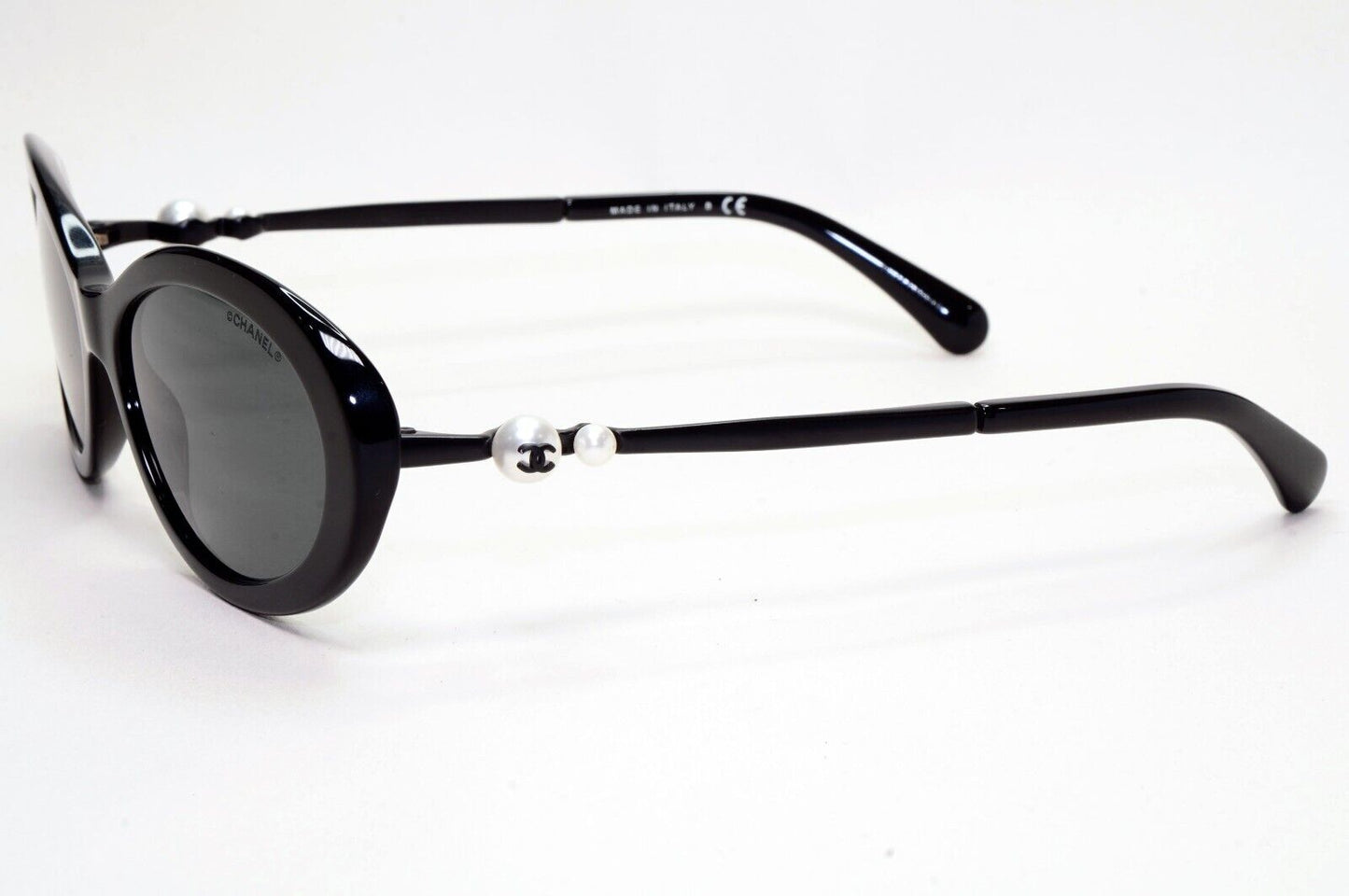 Chanel Sunglasses Pearl Black Oval 5428-H c.501/S4 56mm