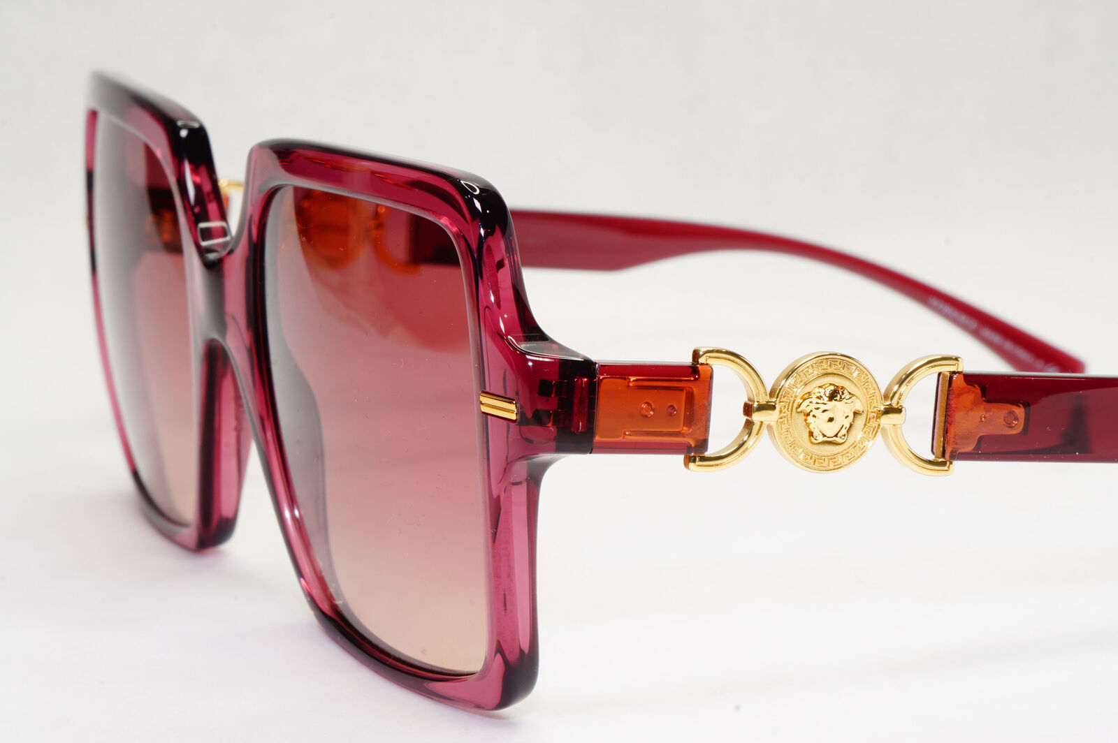 Versace Sunglasses Violet Transparent Gold Brown Gradient MOD VE 4441 5209/68