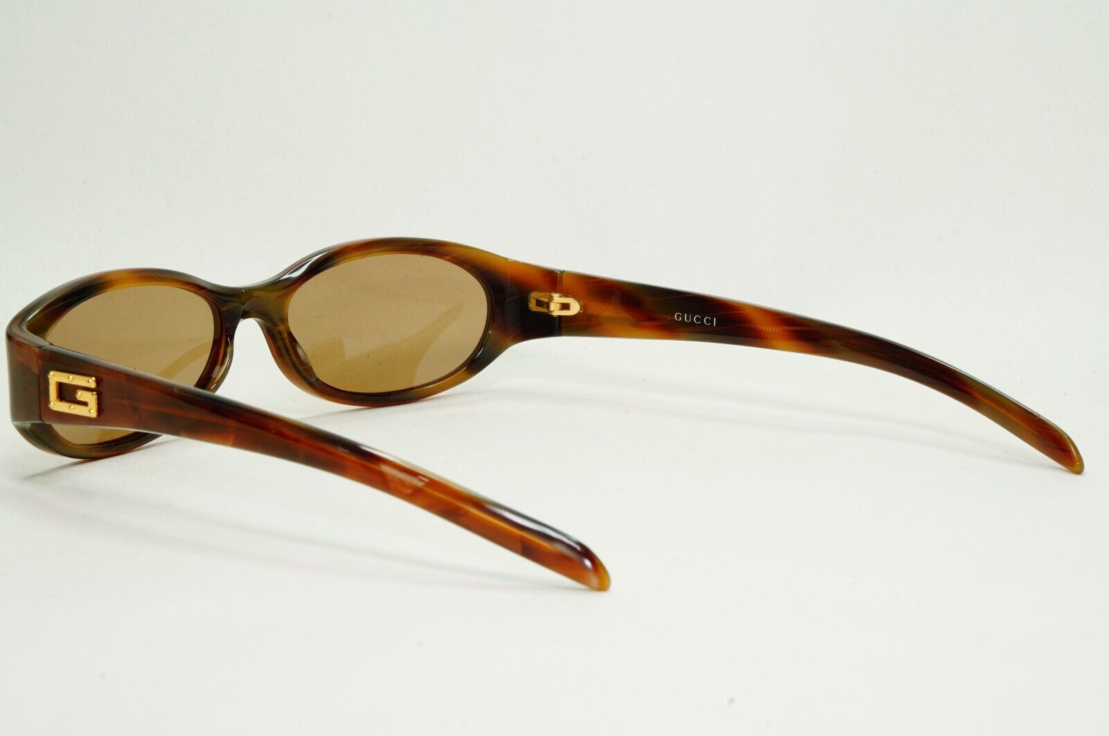 Gucci Sunglasses 1997 Vintage Brown Gold Small Rectangle GG 2522/S 5T7 230924