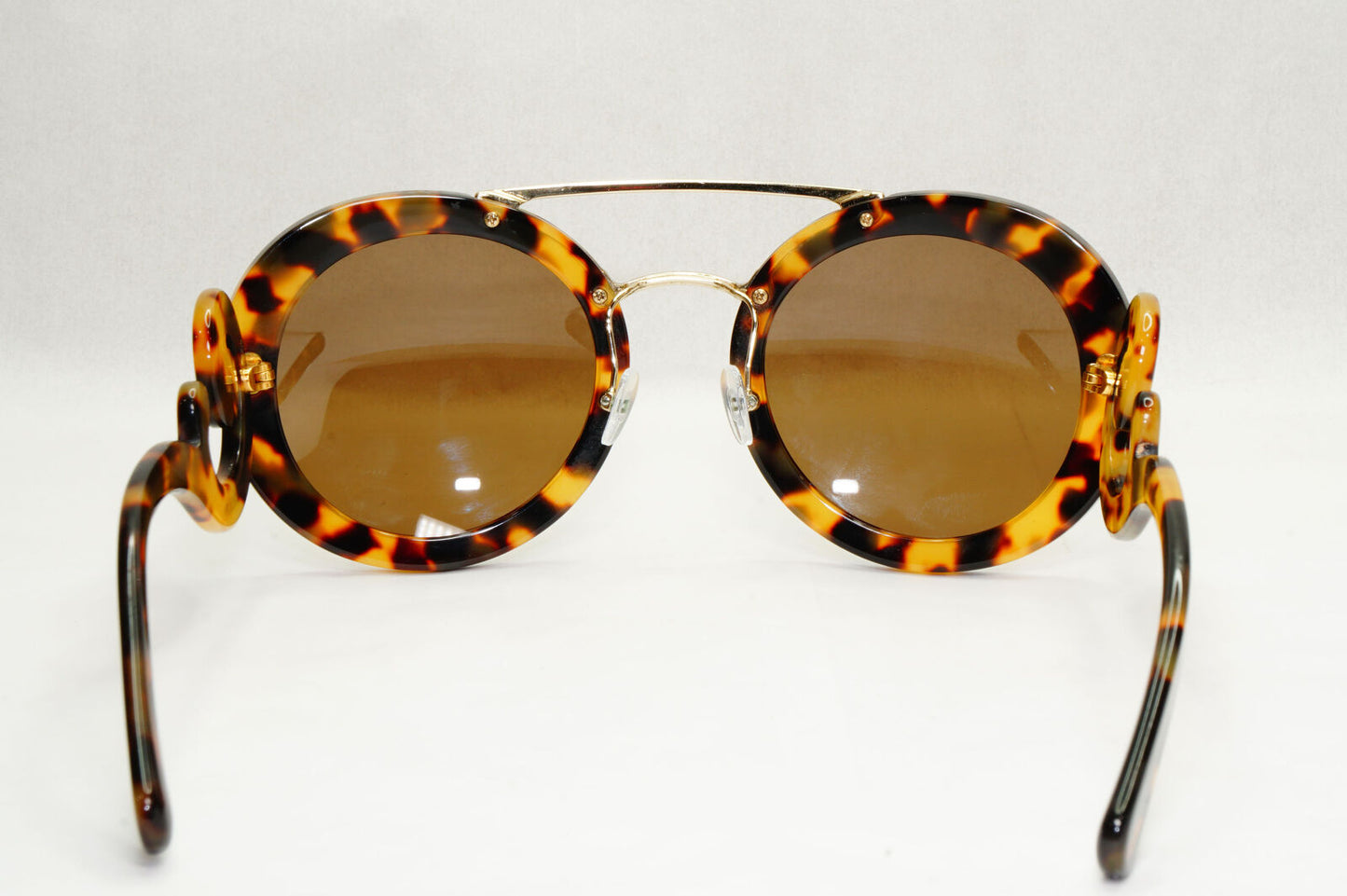 Prada Sunglasses Baroque Swirl Bridge Round Brown PR13SS SPR 13S 7S0-0A7 191223