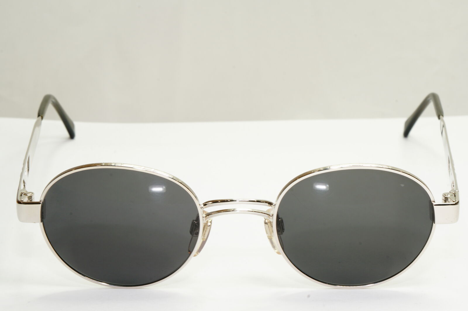 Emporio Armani Sunglasses 1997 Vintage Silver Round Black Eagle Metal 023-S 707