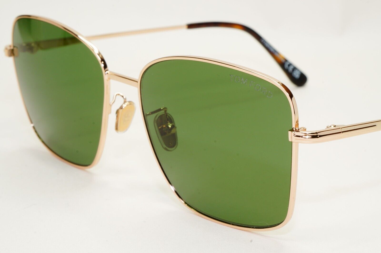 Tom Ford Sunglasses Gold Green Metal Square FT0953-D TF 953-D 28N 60mm