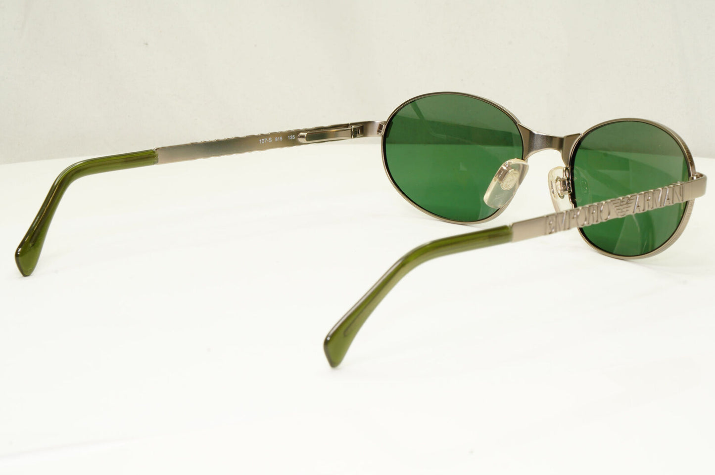 Emporio Armani 1997 Vintage Sunglasses Mens Womens Metal Silver Square 107-S 815