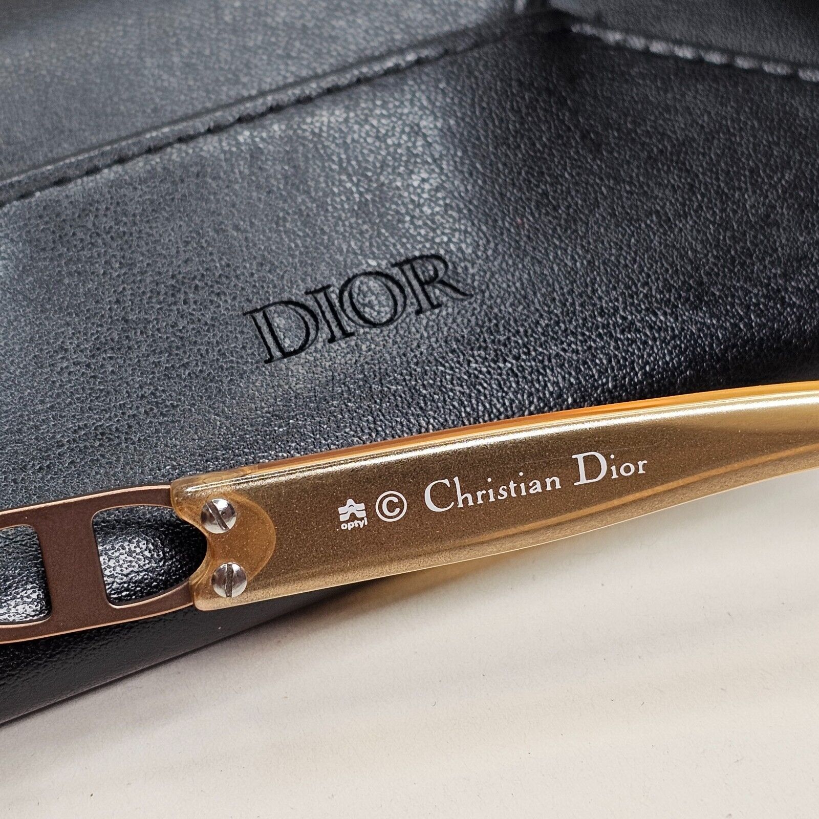 Dior Sunglasses 1999 Vintage Brown Honey Transparent Cour Carree 46P 51mm 151024