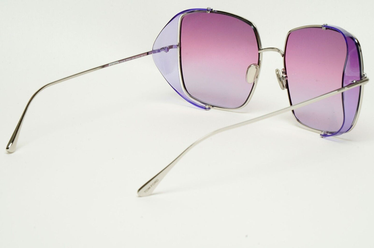 Tom Ford Sunglasses Toby-02 Pink Violet Silver Side Shields FT0901 TF 901 16Z
