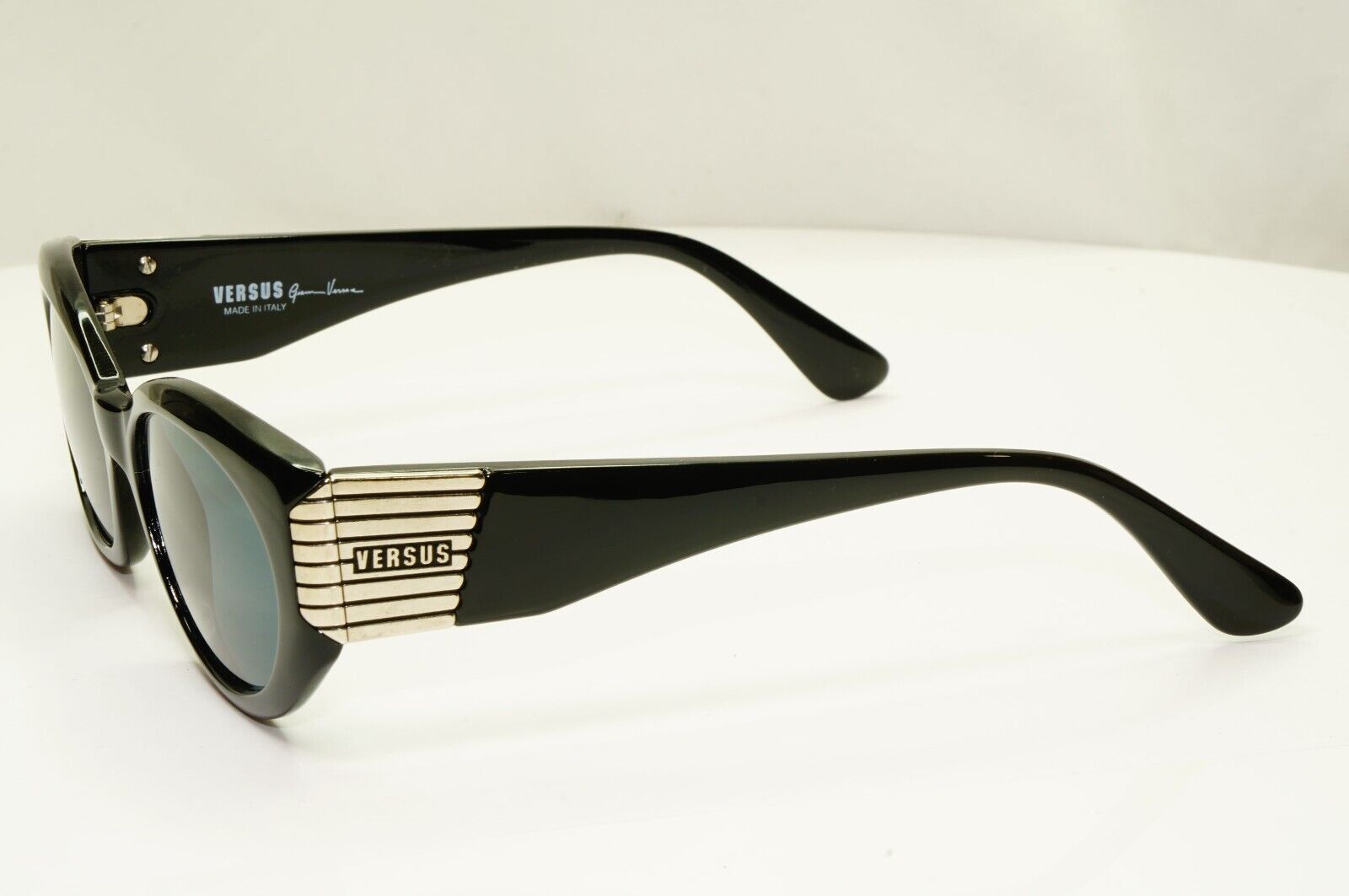 Versus Sunglasses 1995 Vintage Black Silver  by Gianni Versace MOD EZ6 COL 852