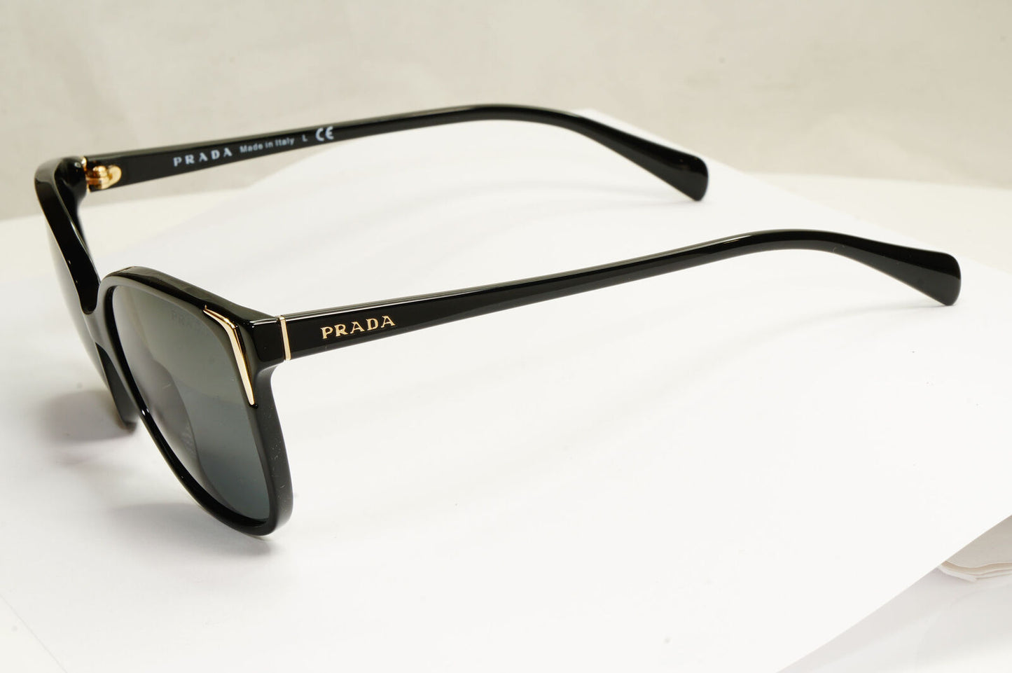 Prada Black Gold Sunglasses Square Designer Luxury Womens PR01OS SPR 01O 1AB-1A1