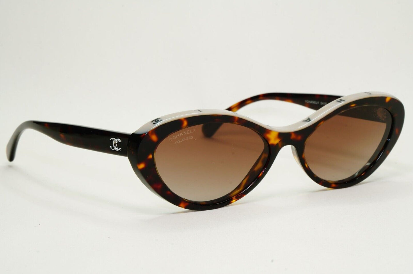 Chanel Sunglasses Polarised Letters Brown Tortoise Beige 5416 c.1682/S9 57mm
