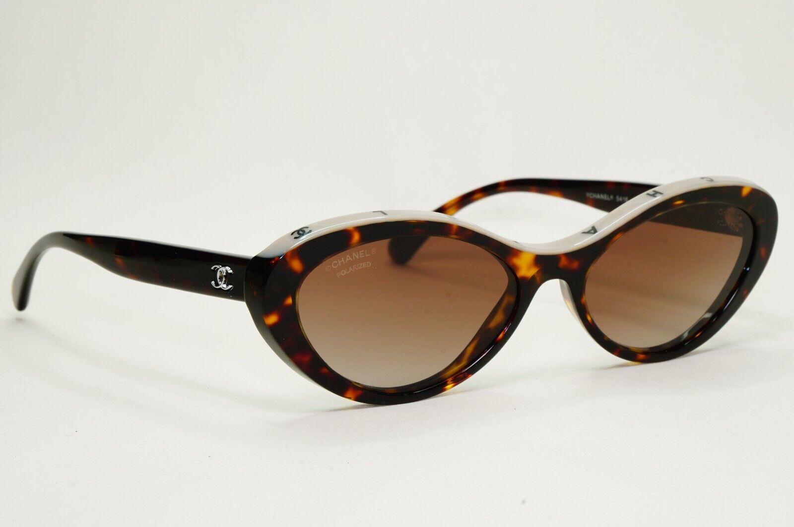Chanel Sunglasses Polarised Letters Brown Tortoise Beige 5416 c.1682/S9 57mm