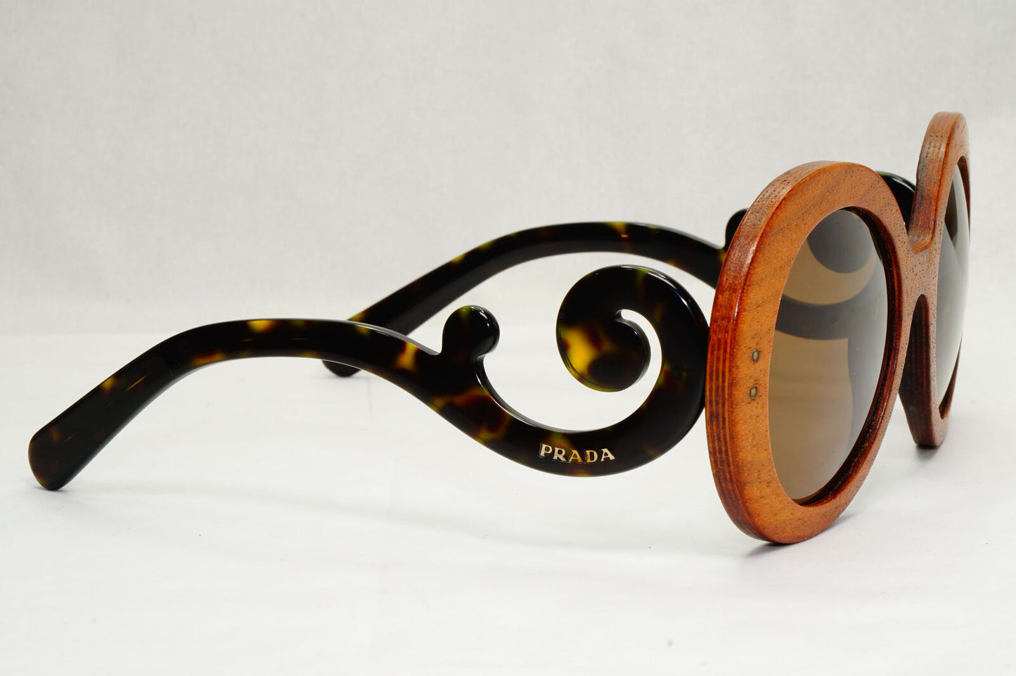 Prada Sunglasses Wood Swirl Raw Edition Brown PR27RS SPR 27R IAM-6S1 120124