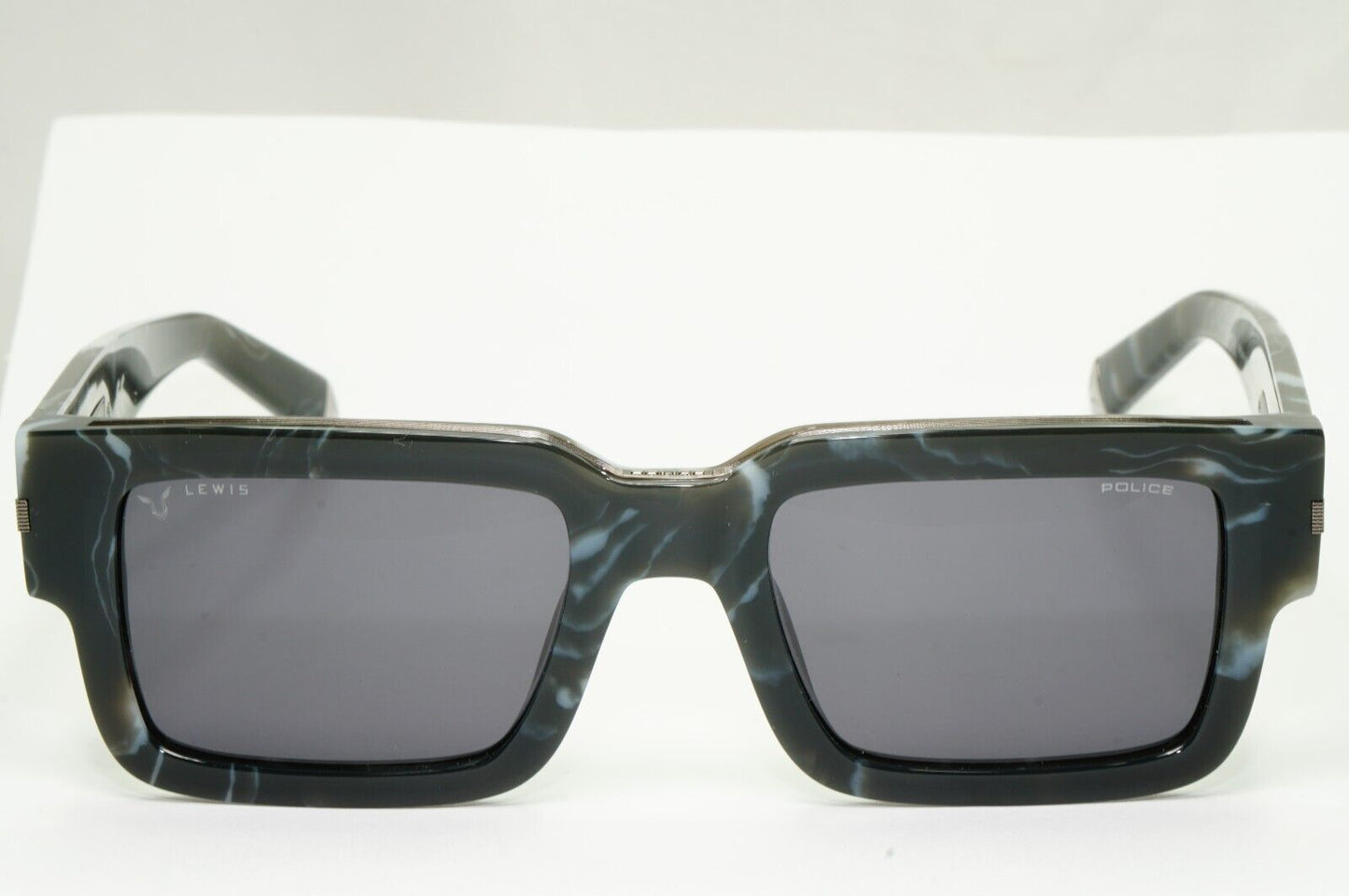 Police Lewis Hamilton F1 Sunglasses Black Grey Marble Square SPL E14 COL 0869