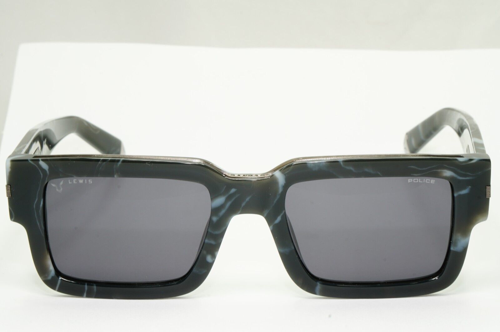 Police Lewis Hamilton F1 Sunglasses Black Grey Marble Square SPL E14 COL 0869