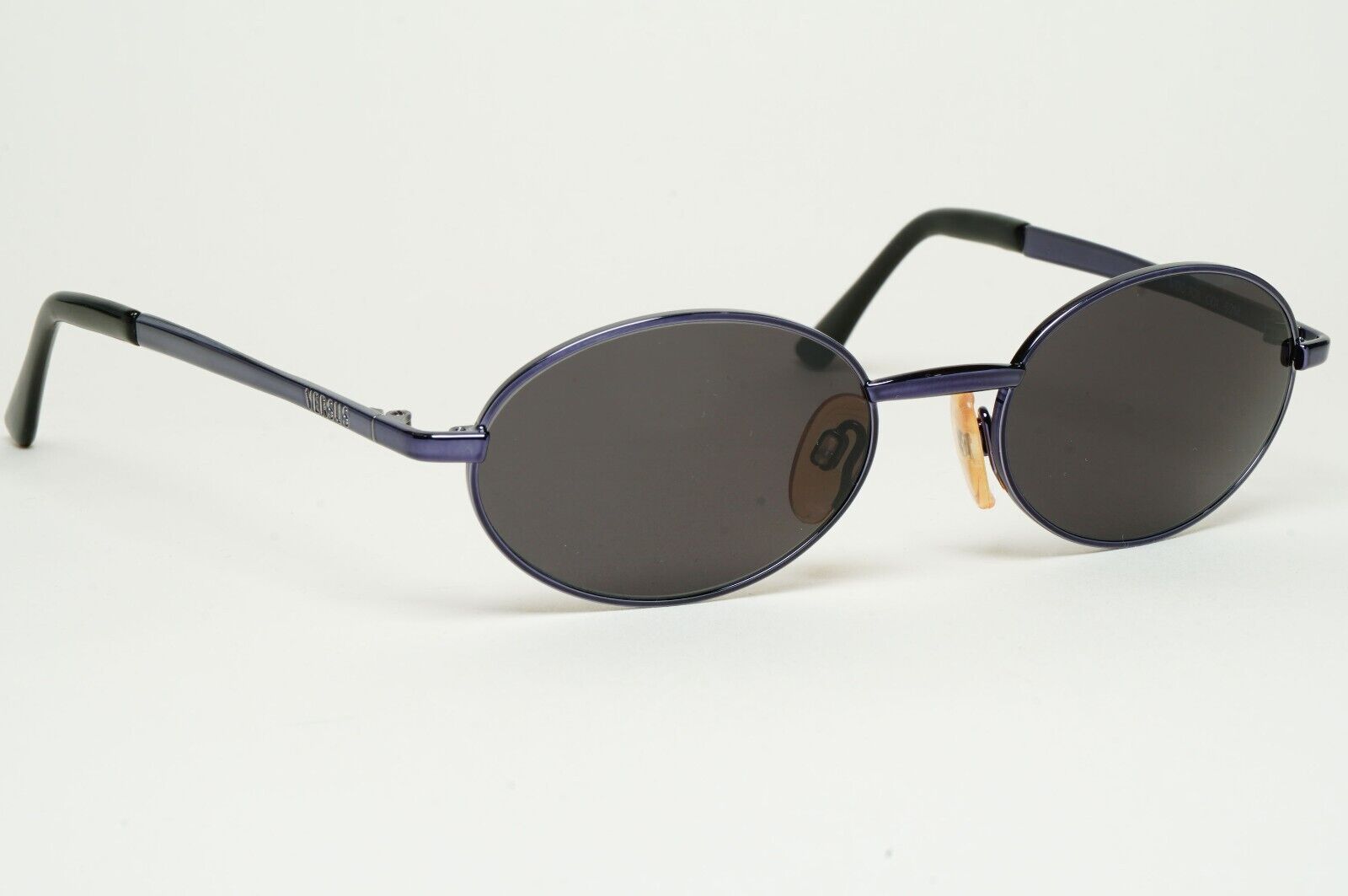 Versus Sunglasses 1996 by Gianni Versace Vintage Blue Black Oval MOR R28 COL 52M