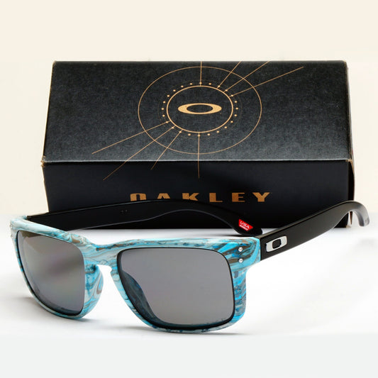 Oakley Sunglasses Holbrook Polarized Blue Sanctuary Swirl OO 9102 V855 57mm