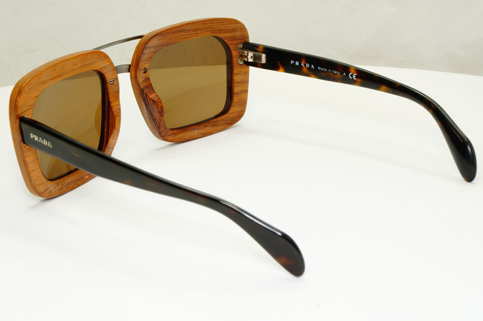 Prada 2015 Wood Sunglasses Brown Square Fashion PR30RS SPR 30R IAM-6S1 290323
