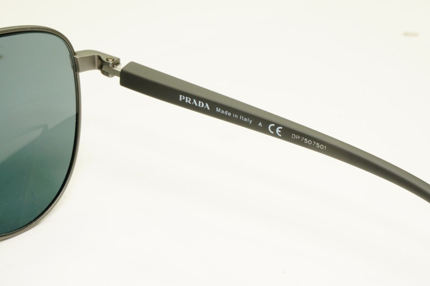Prada Grey Mirror Sunglasses Pilot Gunmetal Silver Mens SPS 52W PS52WS DG1-07G