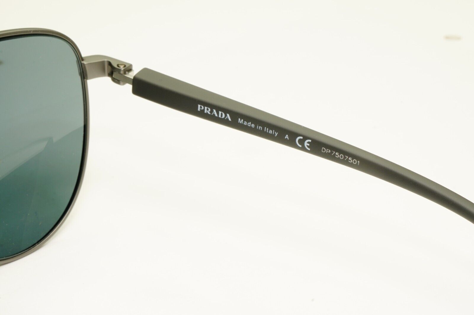 Prada Grey Mirror Sunglasses Pilot Gunmetal Silver Mens SPS 52W PS52WS DG1-07G
