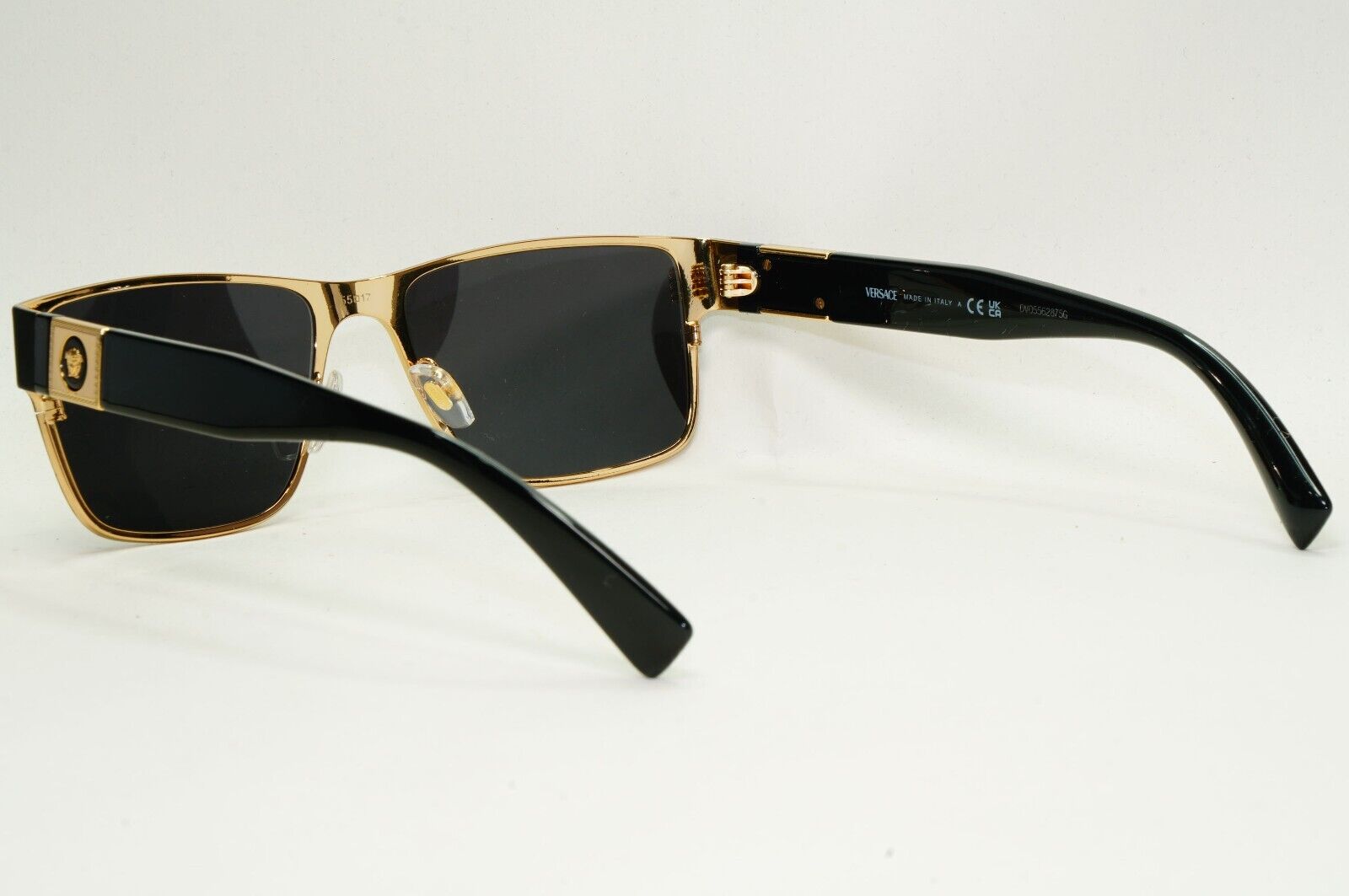 Versace Sunglasses Black Square Gold Medusa MOD VE 1274 1436 55mm