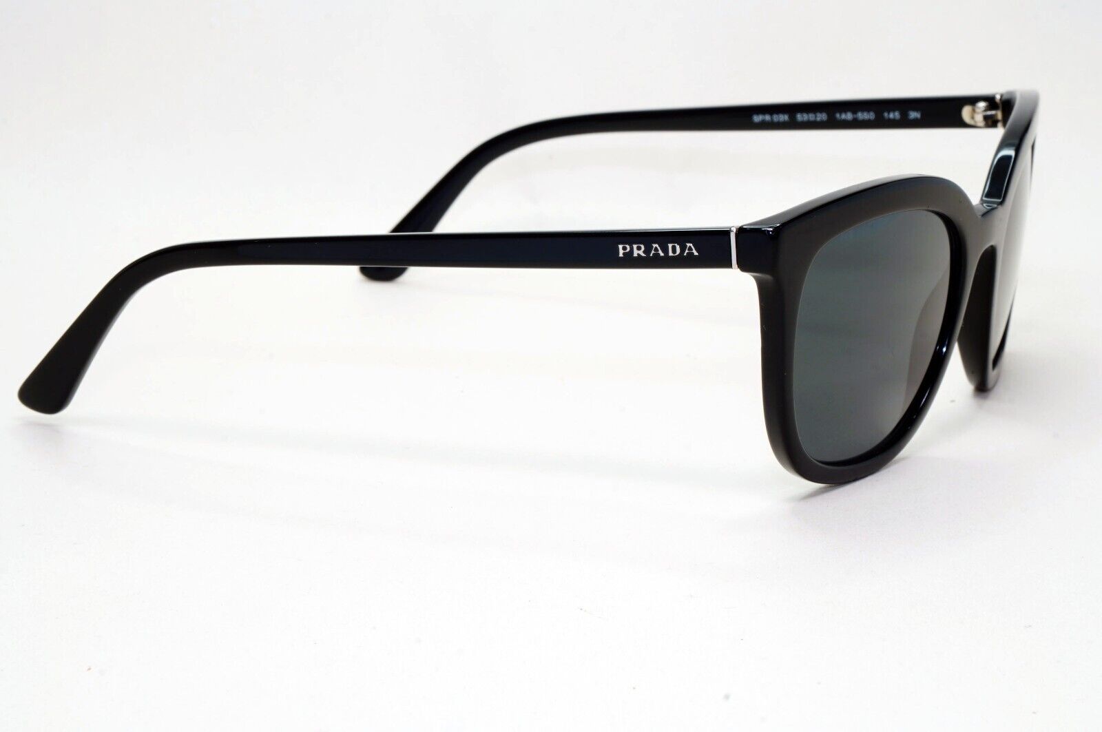 Prada Sunglasses 2020 Black Glosst Grey PR03XS SPR 03X 1AB-5S0 53mm 031124