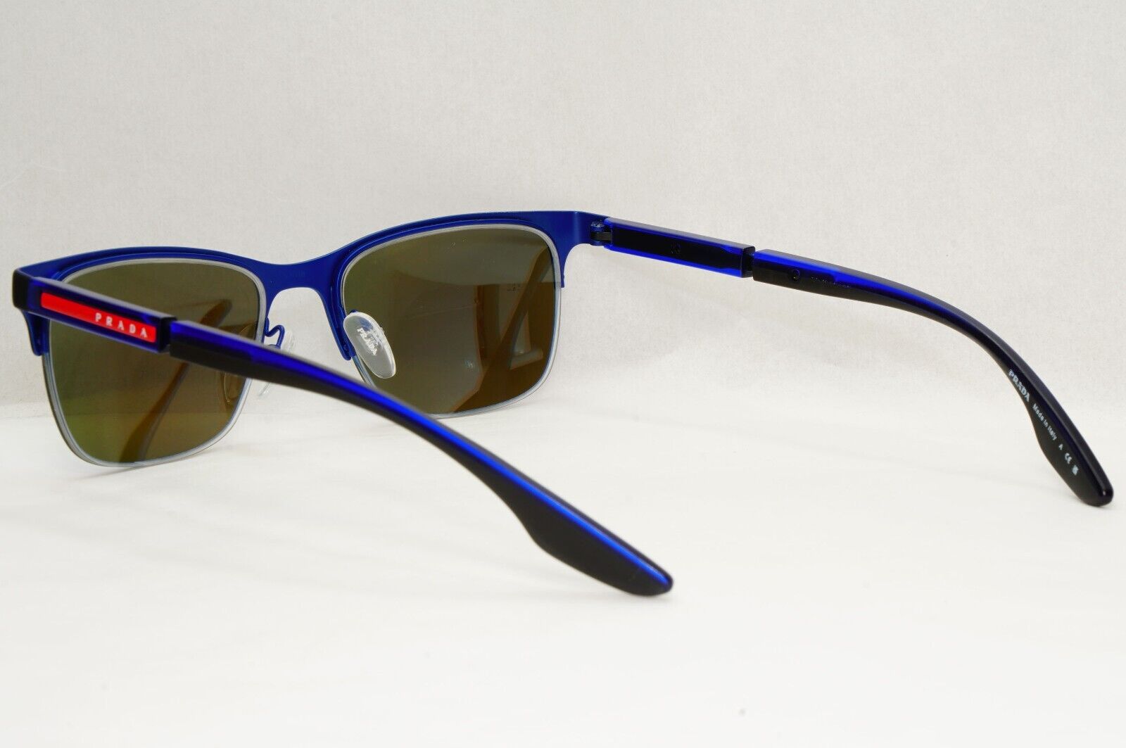 Prada Sunglasses Polarized Blue Mirror Black PS55OV VPS 55O 16C-1O1 52mm [a]