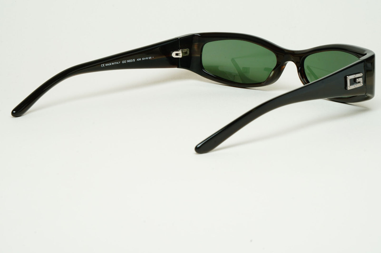 Gucci Sunglasses 1997 Vintage Slim Rectangle Brown Green GG 1483/S AD6 130225