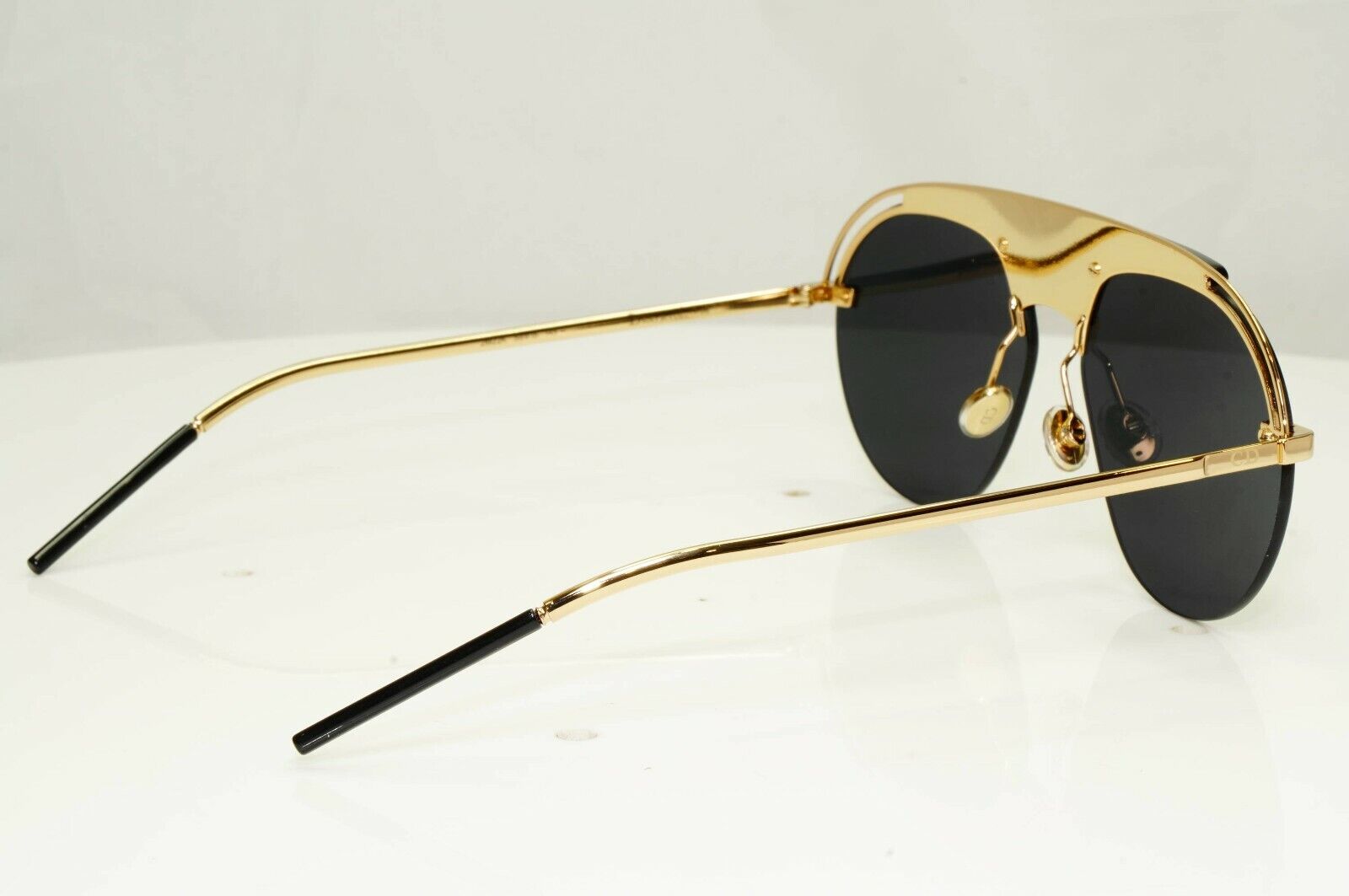 Dior Gold Black Pilot Metal Sunglasses Revolution 2M22K Star Womens Mens