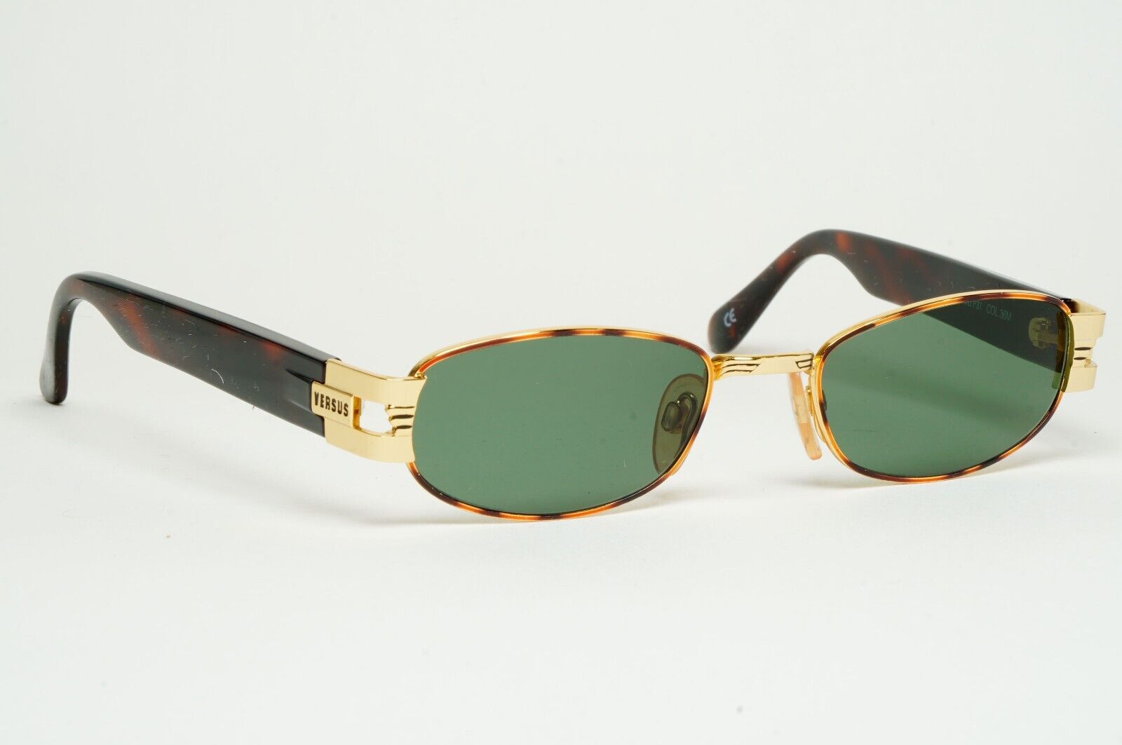 Versus Sunglasses 1996 by Gianni Versace Vintage Gold Green MOD F31 COL 36M