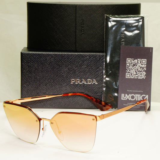Prada Gold Cinema Mirror Sunglasses Gradient Pink Catwalk PR68TS SPR 68T SVF-AD2