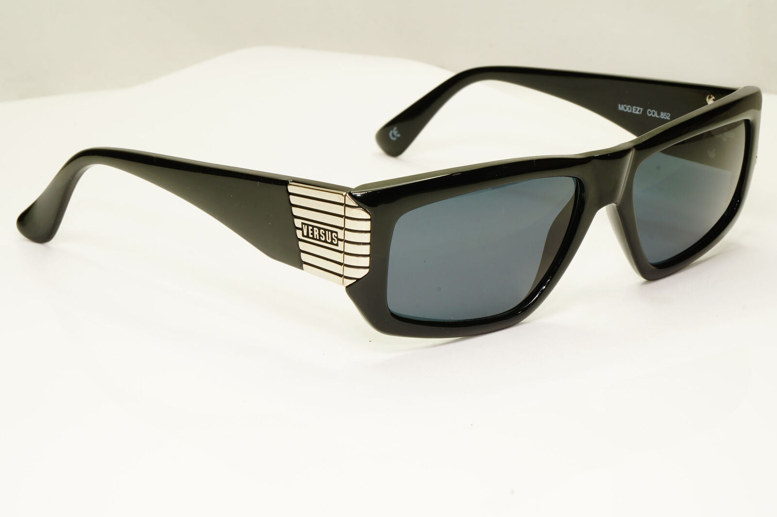 Versus 1995 Vintage Black Silver Sunglasses by Gianni Versace MOD EZ7 COL 852