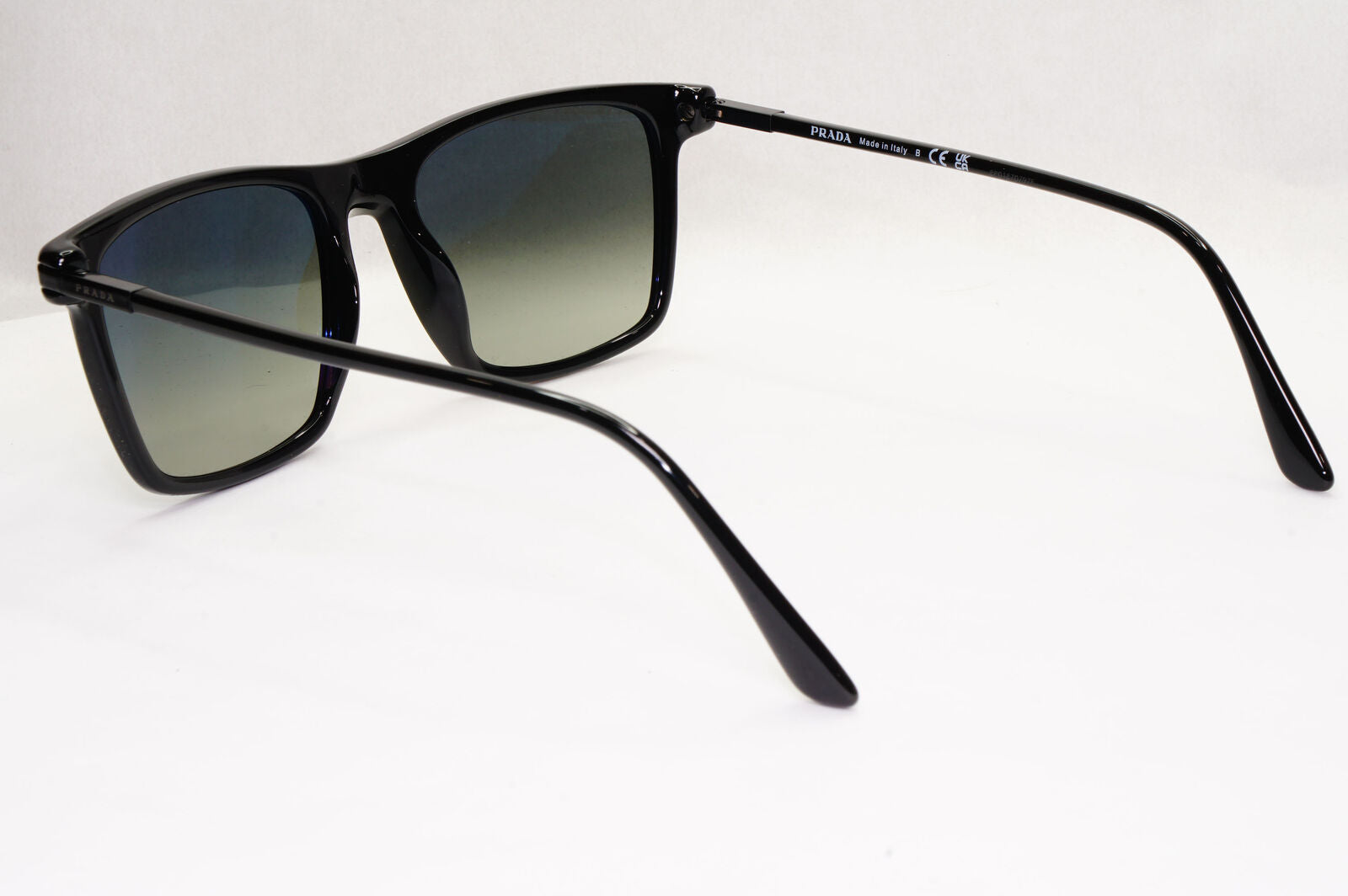 Prada Sunglasses Glass Lens Black Grey Gradient Square PR19XS SPR 19X 07F-09G