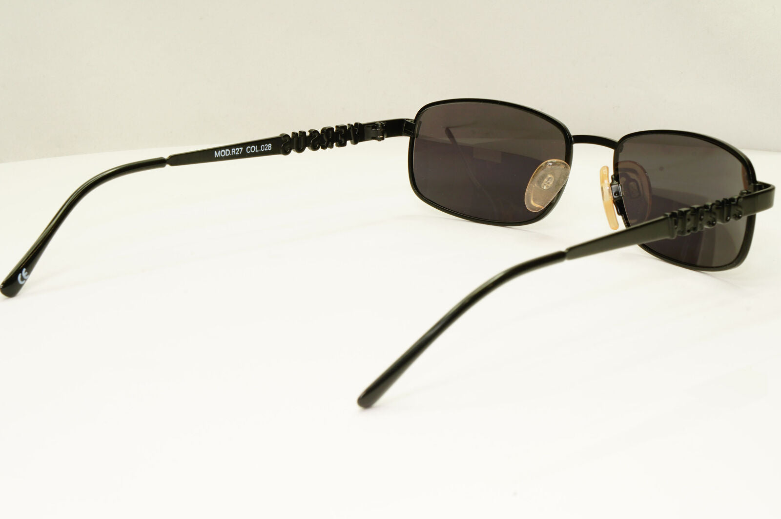 Versus 1995 Vintage Black Metal Sunglasses Gianni Versace MOD R27 COL 028
