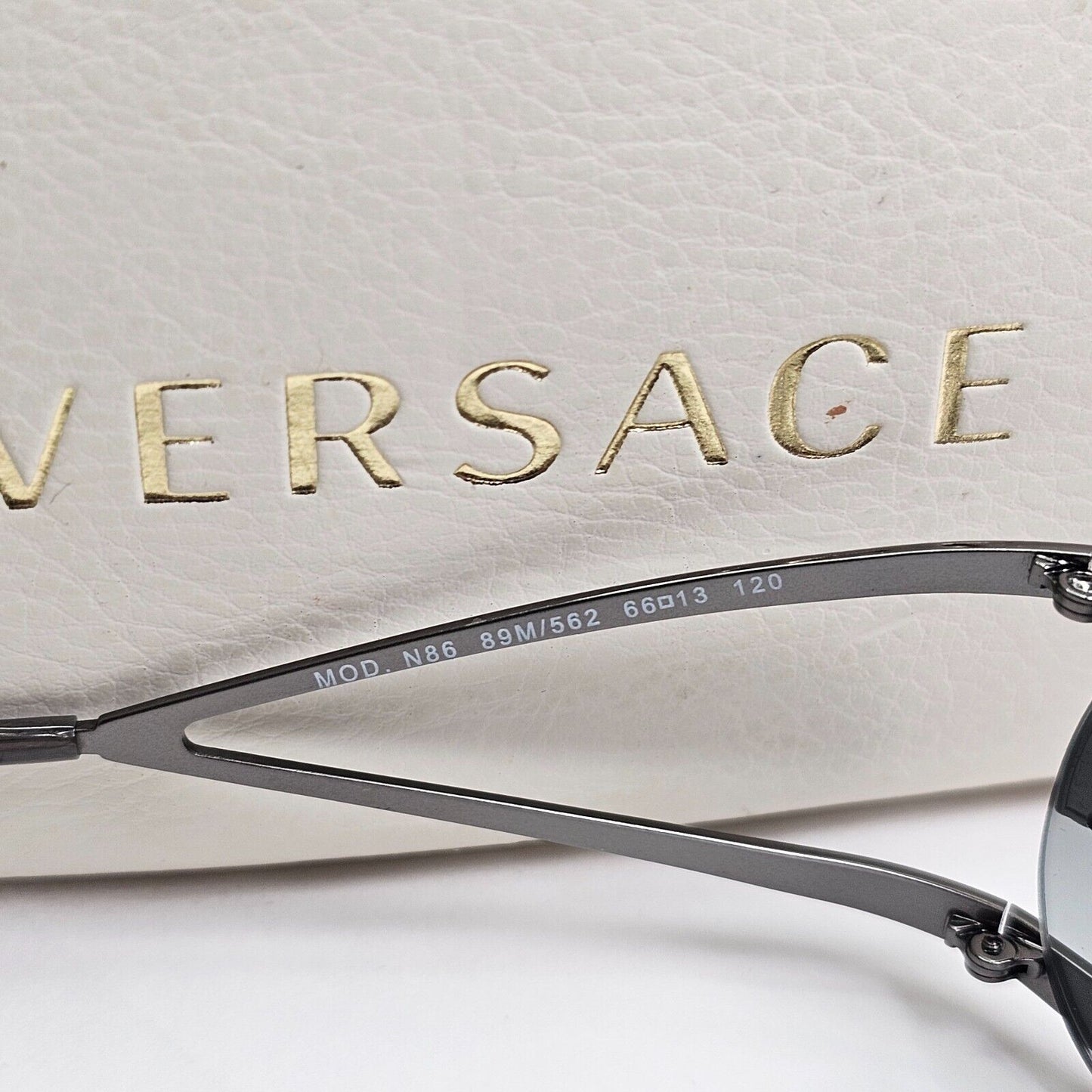 Versace Sunglasses 2004 Vintage Rimless Wrap Silver Grey MOD N86 89M/562 270324
