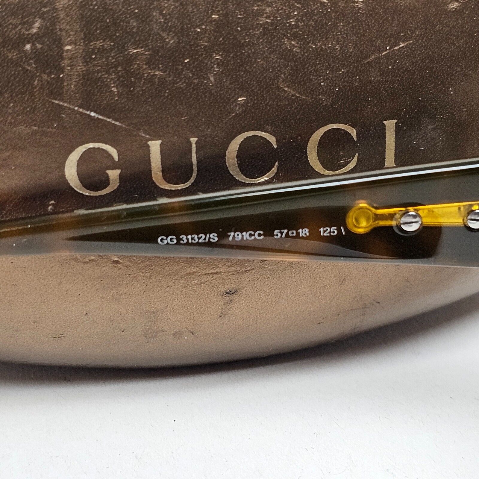 Gucci Sunglasses 2007 Vintage Brown Horsebit GG 3132/S 791CC 57mm 100225