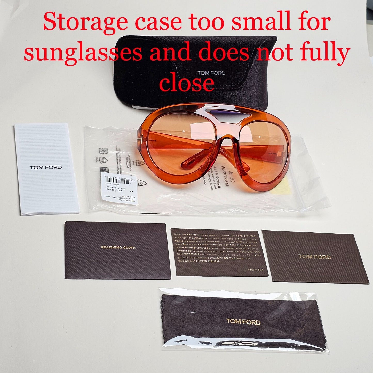 Tom Ford Sunglasses Serena-02 Brown Honey Ski Large Oversized FT0886 TF 886 45E