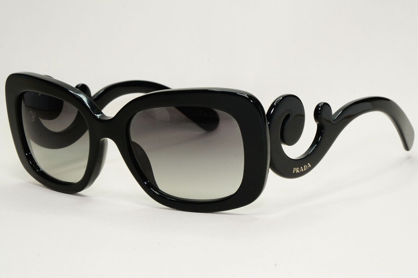 Prada Sunglasses Baroque Swirl Black Grey Square PR27OS-A SPR 27O-A 1AB-3M1