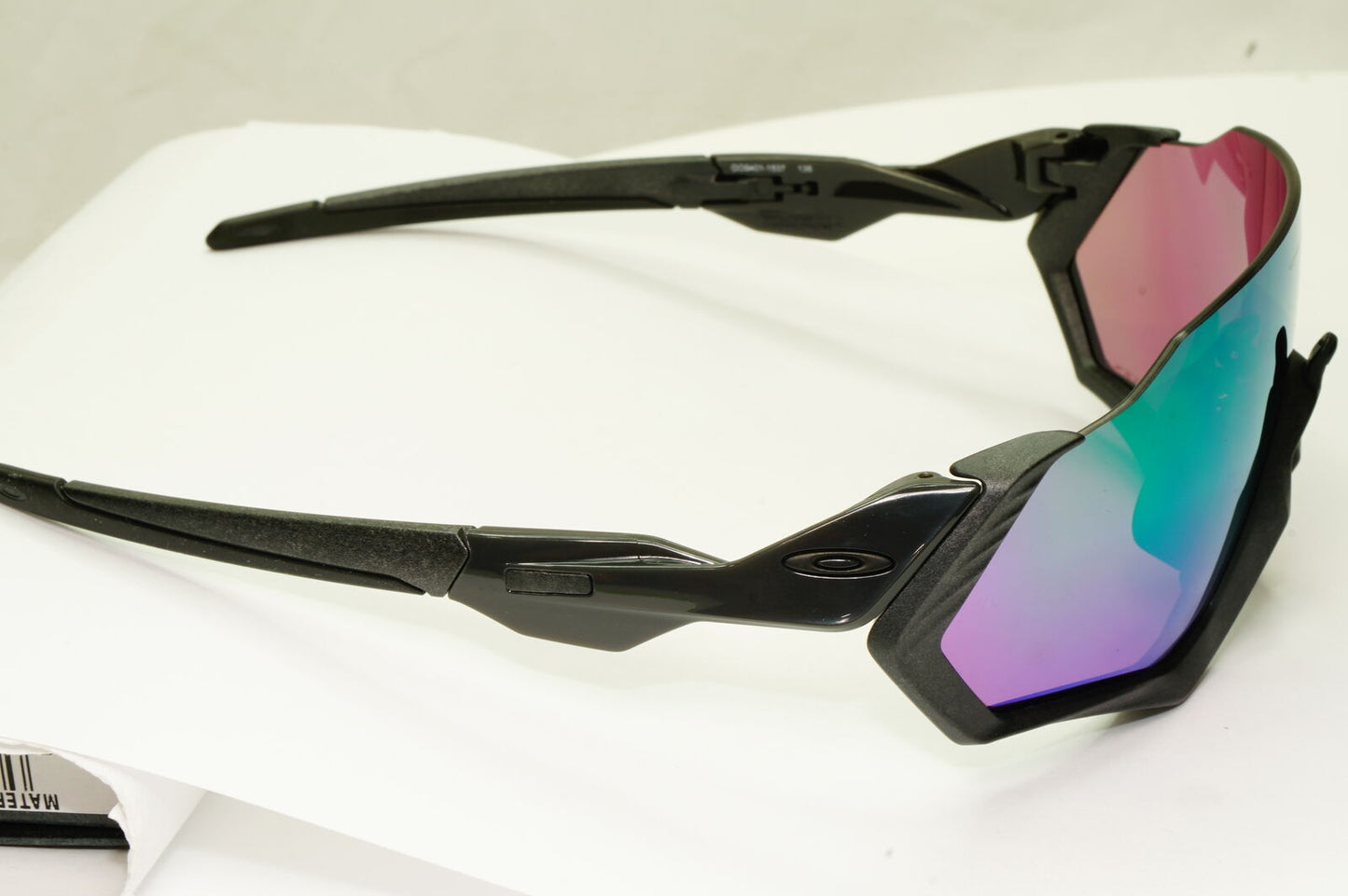 Oakley Flight Jacket Sunglasses Shield Steel Black Jade Prizm Road OO 9401 1537