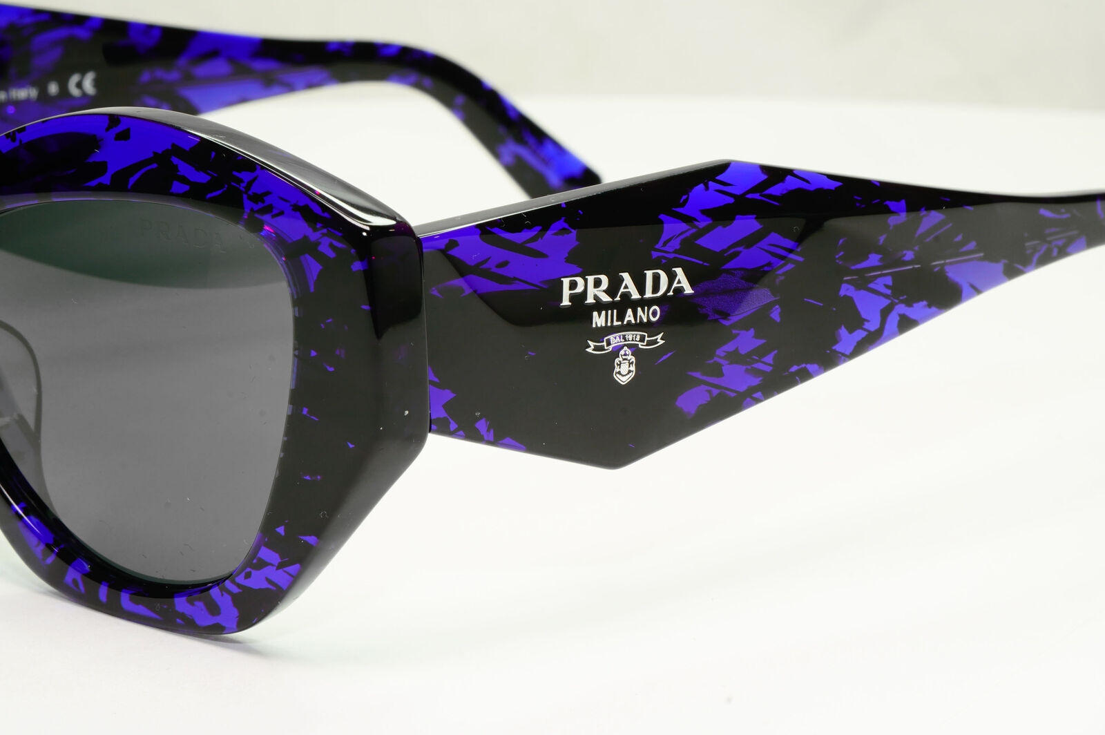 Prada Symbole Marble Sunglasses Black Violet Square PR07YSF SPR 07Y F 05V-5S0