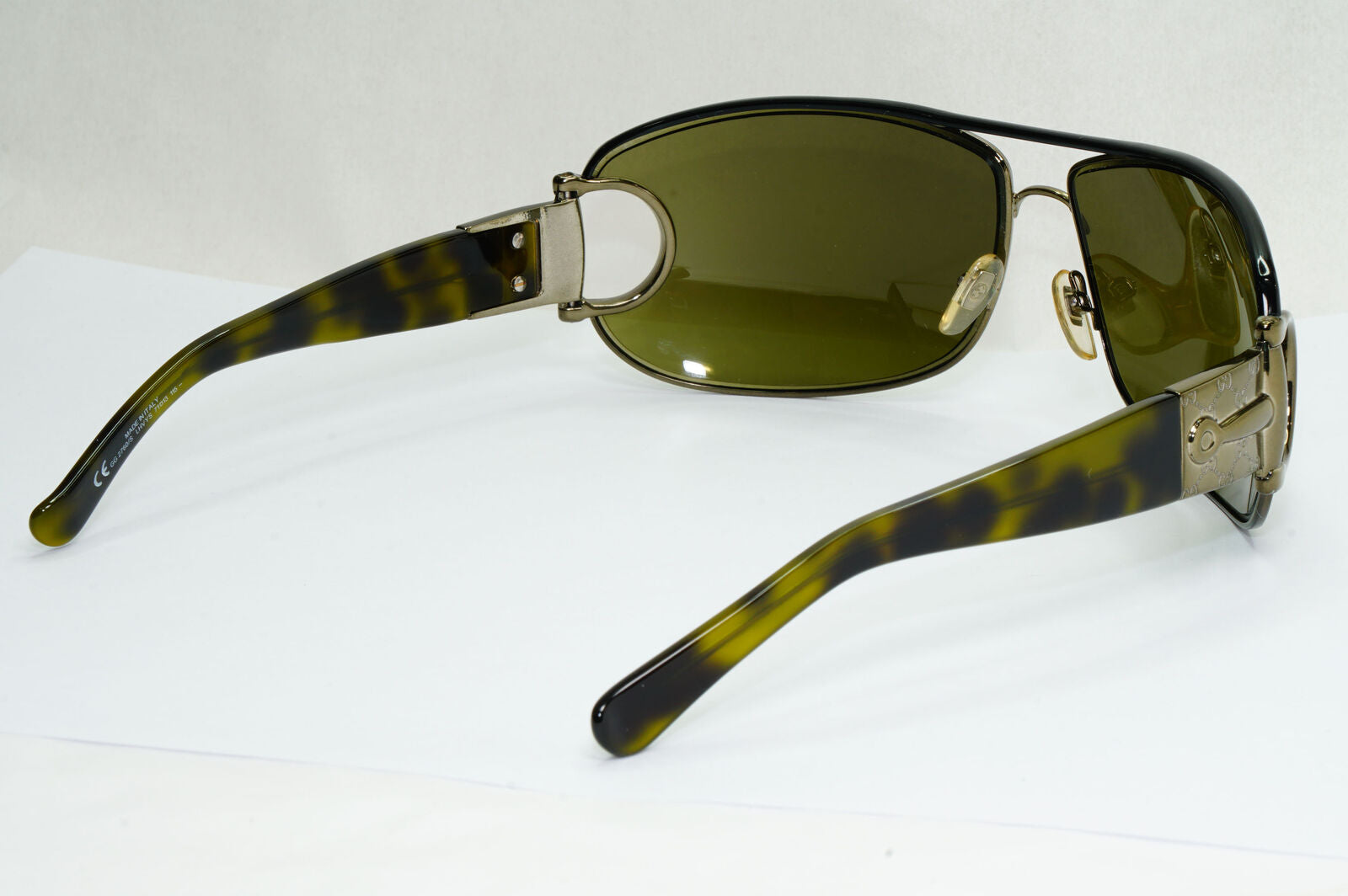 Gucci Sunglasses 2008 Horsebit Green Tortoise Wrap GG 2760/S LHVYS 180224