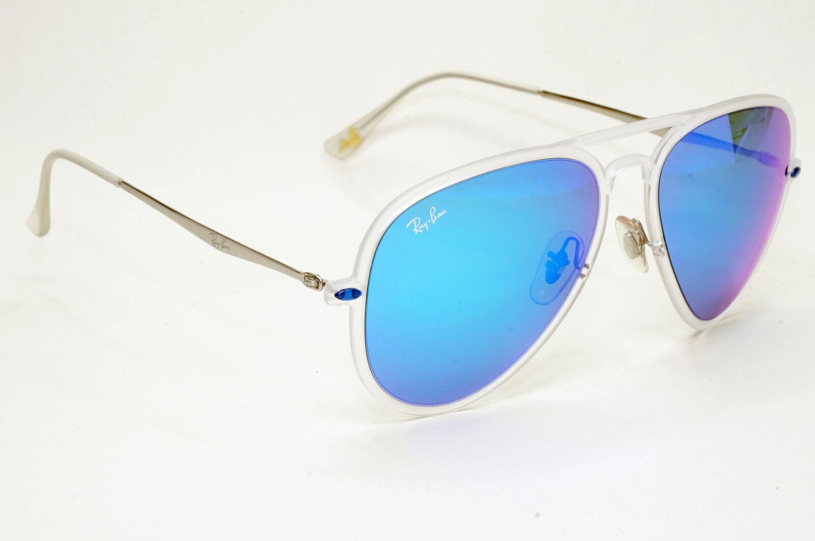 Ray-Ban Sunglasses 2015 Rare Aviator LightRay 2.0 Blue Mirror RB 4211 646/55