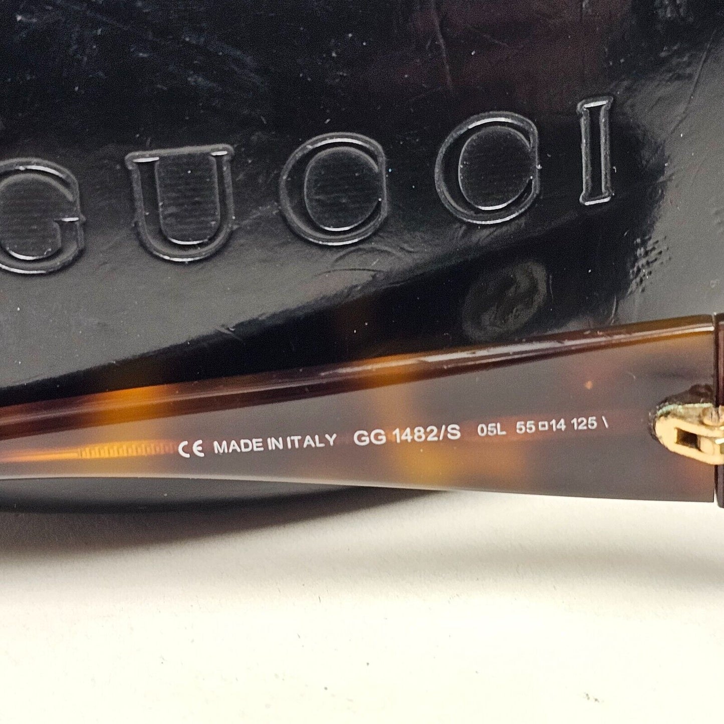 Gucci Sunglasses 1999 Vintage Brown Tortoise Green GG 1482/S 05L 55mm 180125