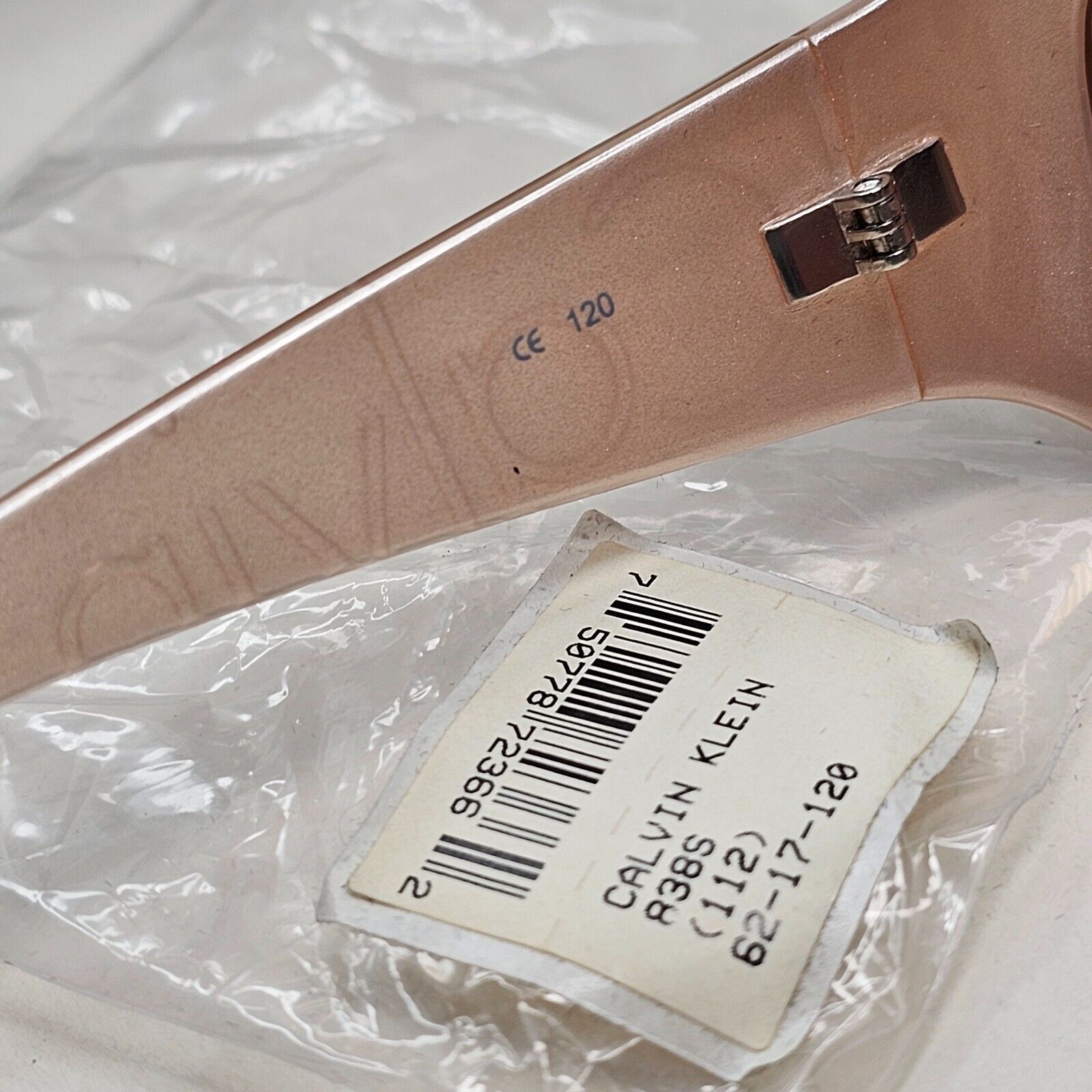 Calvin Klein Sunglasses 2005 Vintage Nude Beige Brown Unisex 838S 112 121124