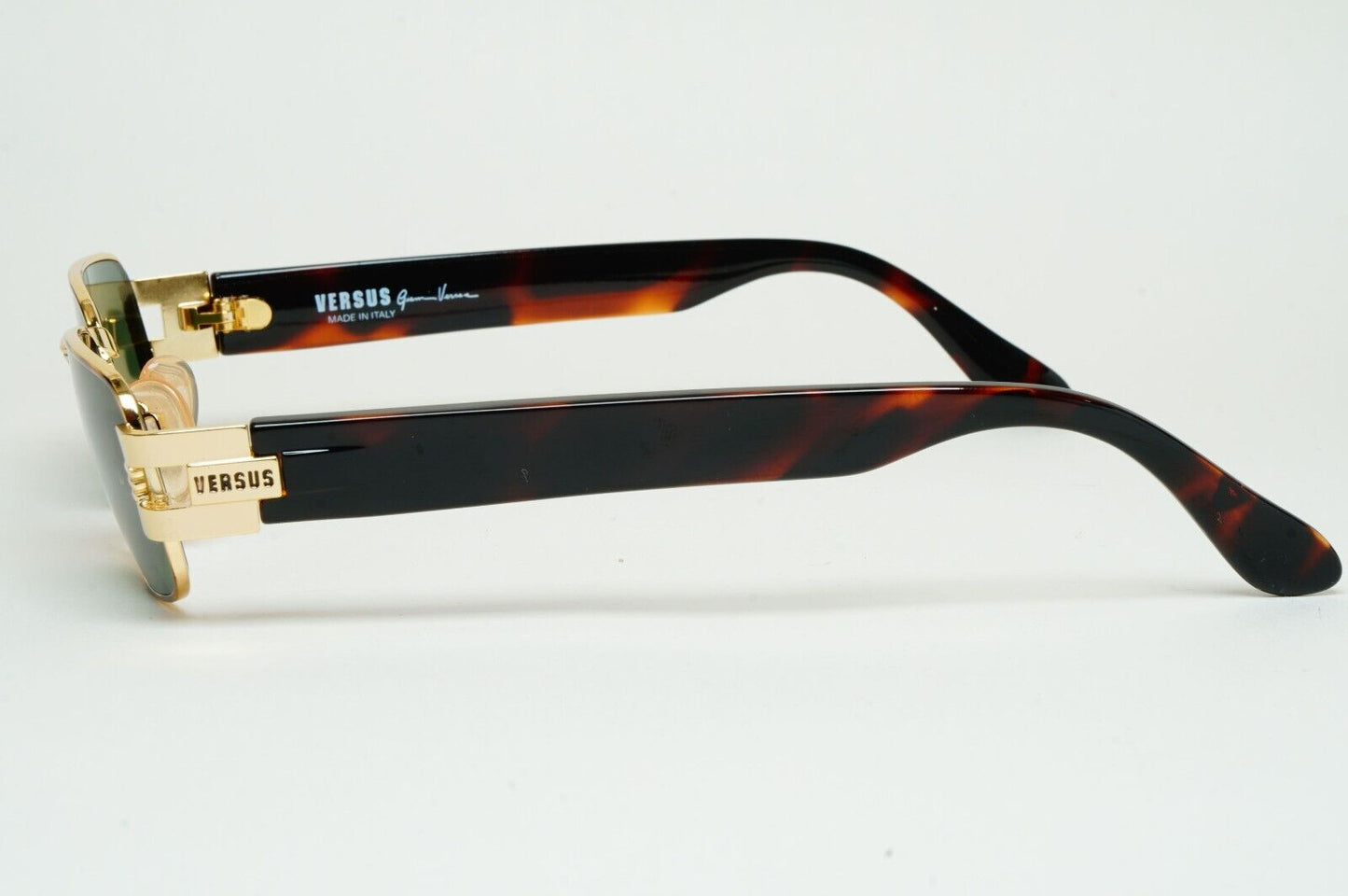 Versus Sunglasses 1996 by Gianni Versace Vintage Gold Rectangle MOD F32 COL 36M