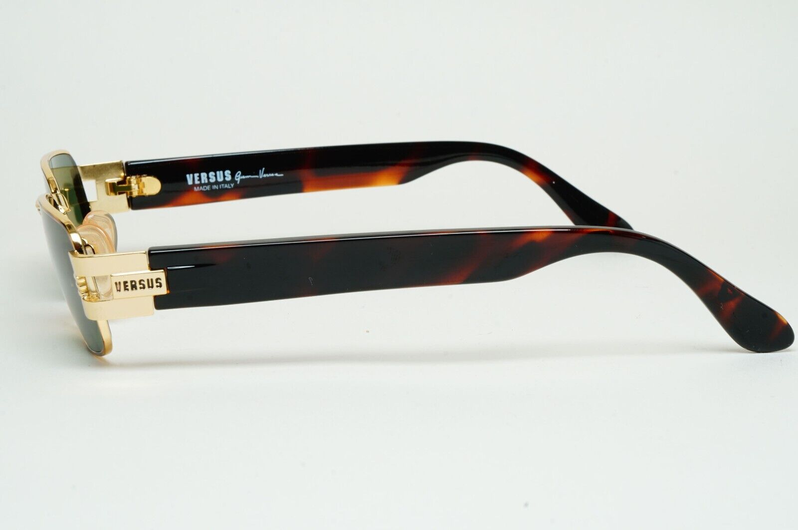 Versus Sunglasses 1996 by Gianni Versace Vintage Gold Rectangle MOD F32 COL 36M