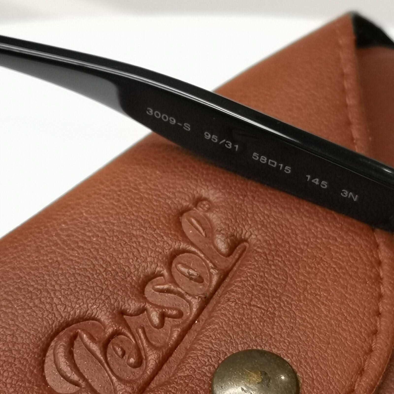 Persol Sunglasses 2011 Roadster Black Silver Glossy Green Lens 3009-S 95/31 58mm