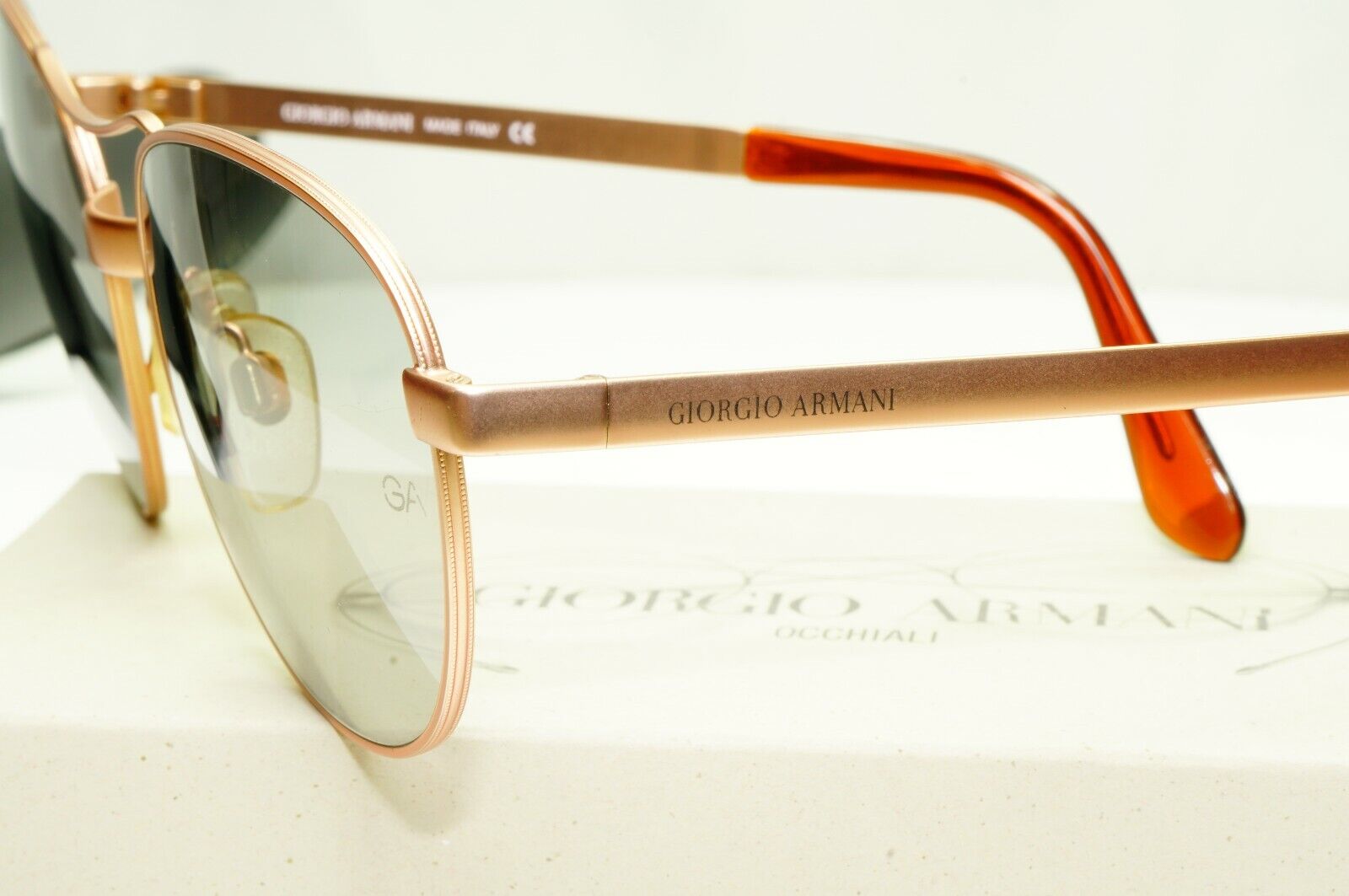 Authentic Giorgio Armani 1997 Vintage Sunglasses Gold Metal Men Women 644 925/41