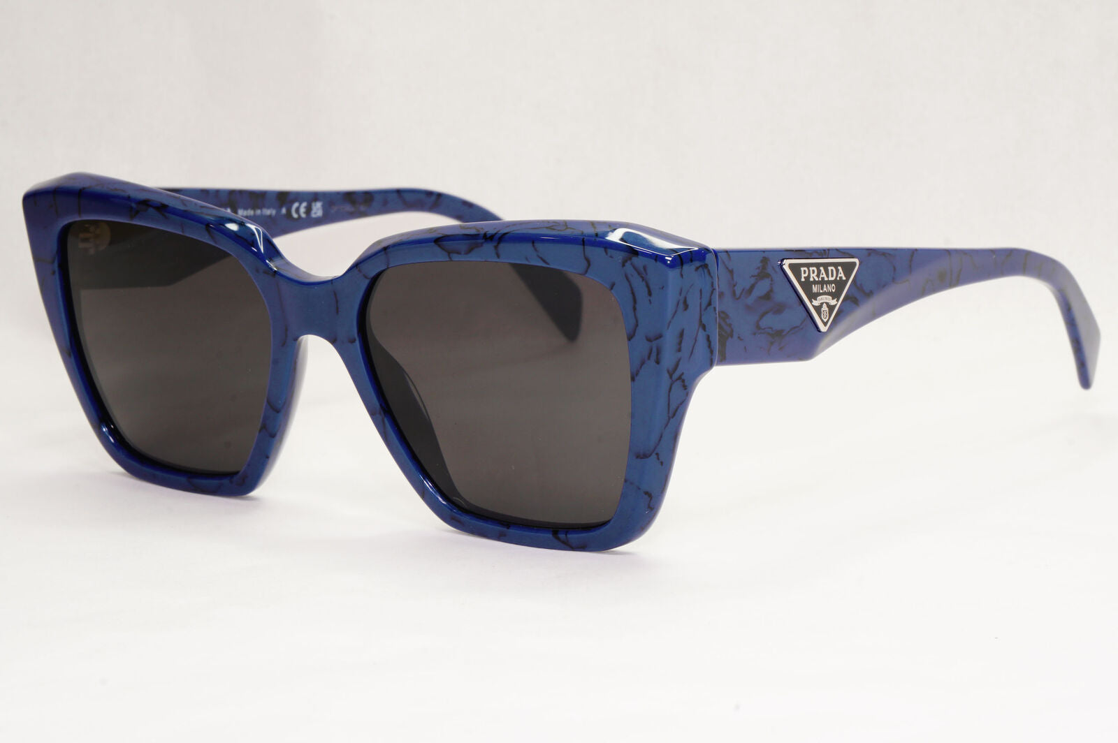 Prada Sunglasses Blue Black Triangle Symbole Marble PR09ZV VPR 09Z 18D-1O1 51mm