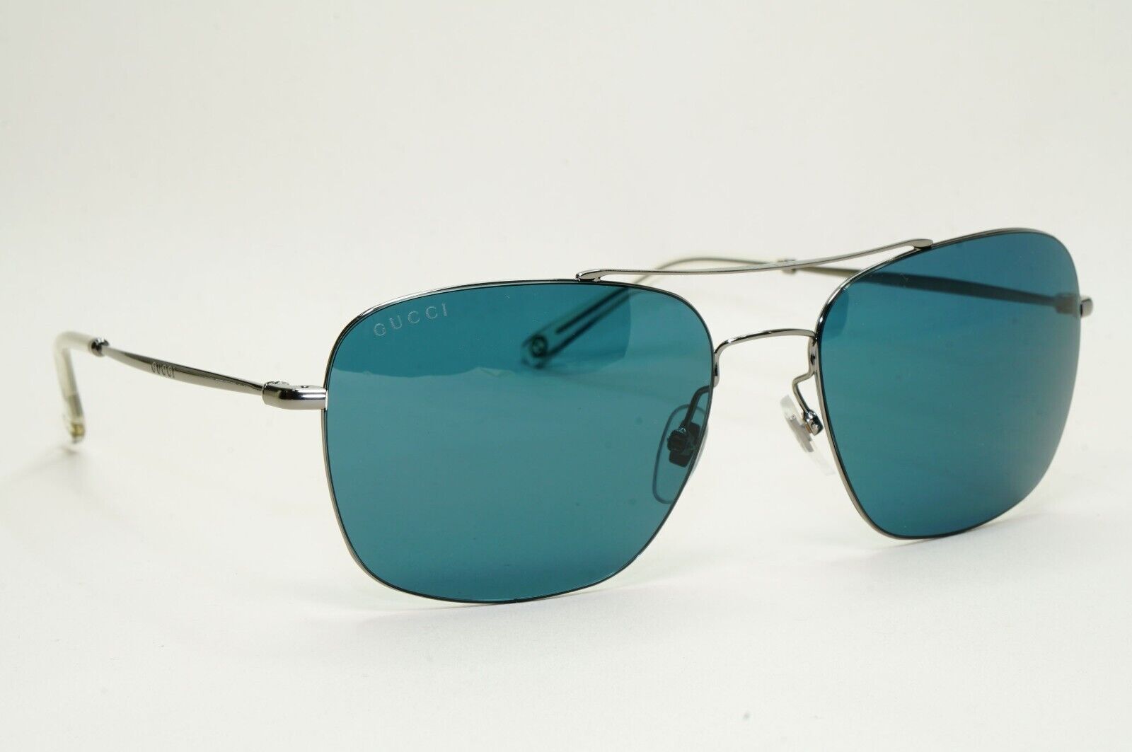 Gucci Sunglasses 2019 Ultralight Pilot Gunmetal Blue Teal GG 0503S 004 011124
