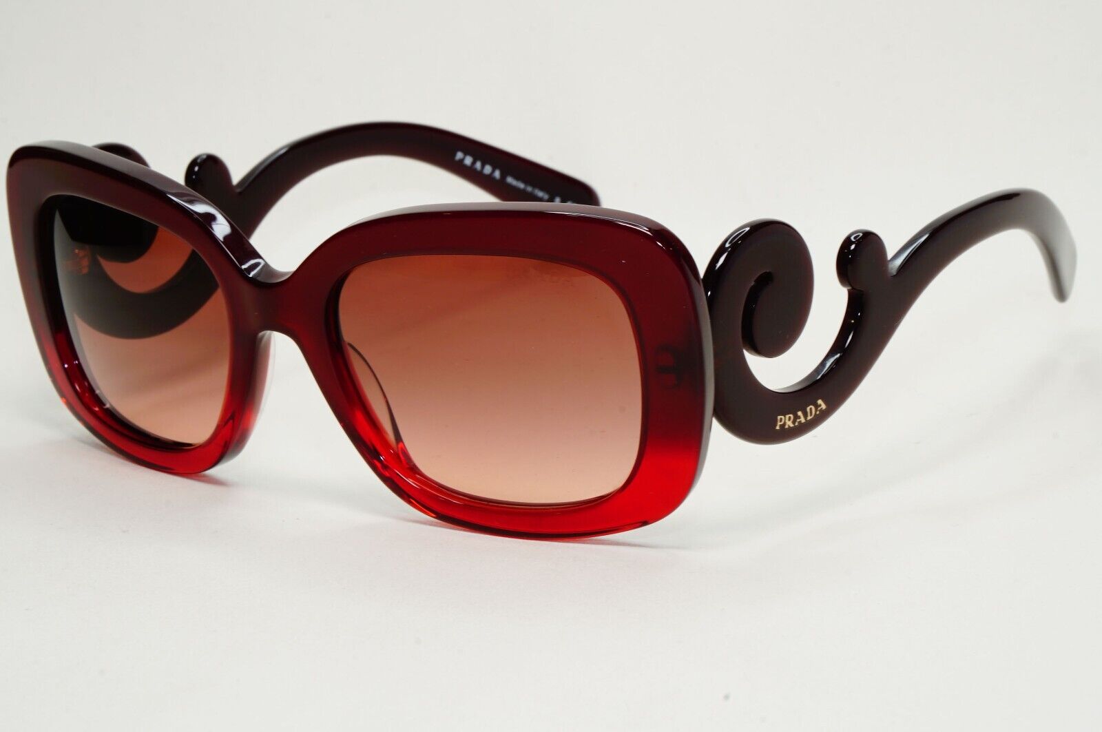 Prada Sunglasses Swirl Baroque Square Dark Red PR27OS SPR 27O MAX-0A5 061024